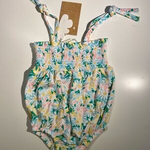 NWT- Angel Dear Pastel Floral Baby Onesie/outfit